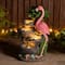 Glitzhome® 23.5" LED 4-Tier Flamingo Outdoor Fountain